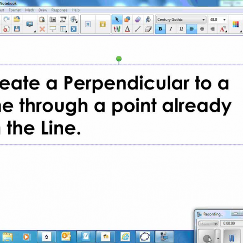 Create a perpendicular to a line, point on li