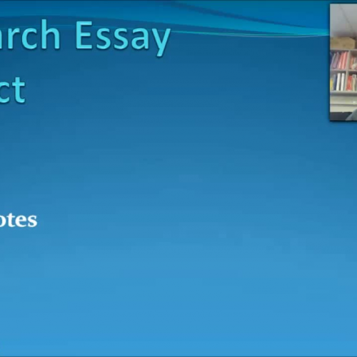 Research Essay Project 6 - Taking Notes