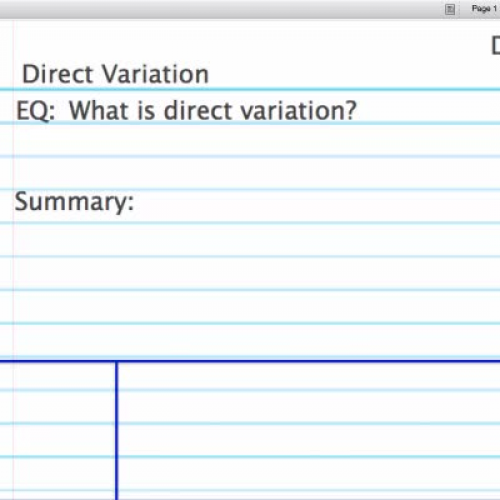 Direct Variation