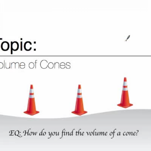 Volume of Cones