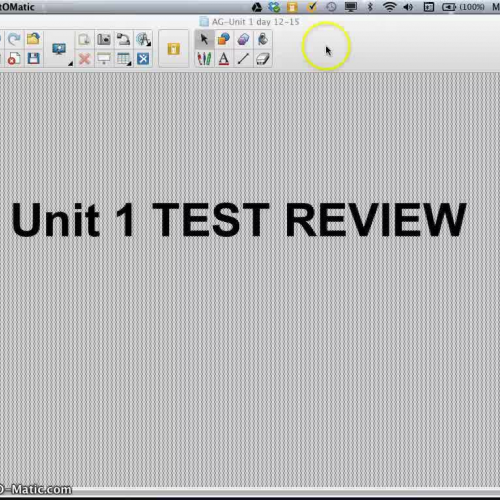 AG-1.99 Unit 1 TEST REVIEW