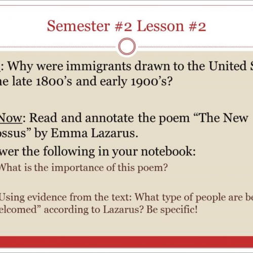 Semester #2 Lesson #2
