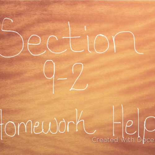 9-2 Homework Help