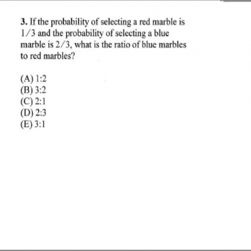 Probability to ratios HSPE, SAT, ACT