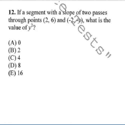 Equations with slope, HSPE, SAT, ACT