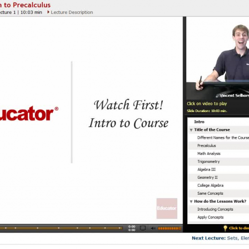 Precalculus: Intro to Precalculus | Educator.