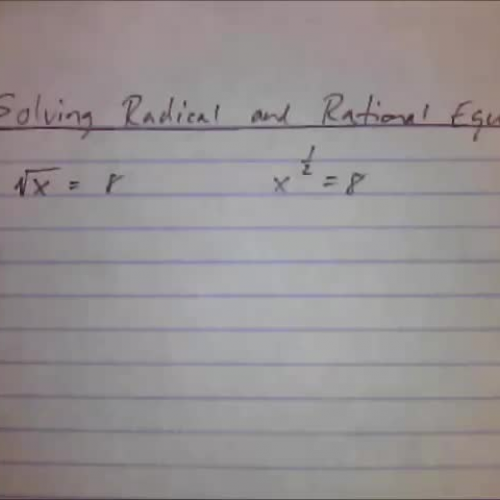 Solving Radical and Rational Equations with Rational Exponents