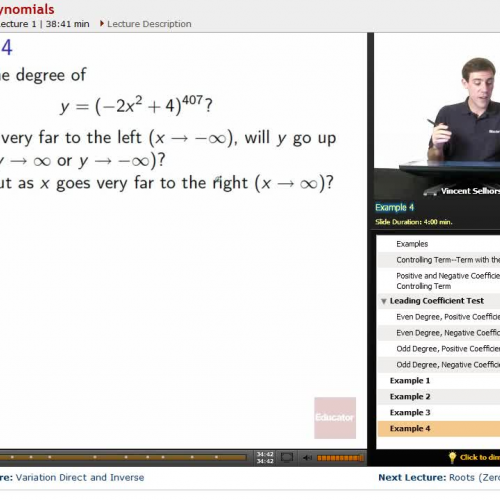 Precalculus: Intro to Polynomials | Educator.