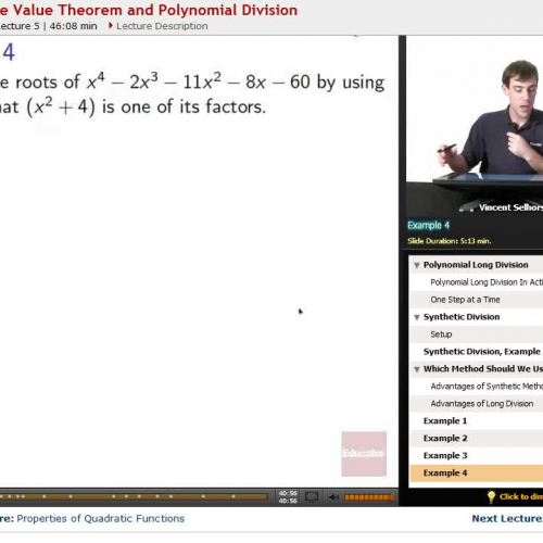 Precalculus: Intermediate Value Theorem and P