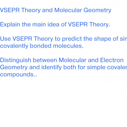 Chem 5.6 VSEPR and Geometry