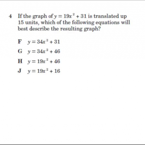 Basic graph translation quadratics, HSPE