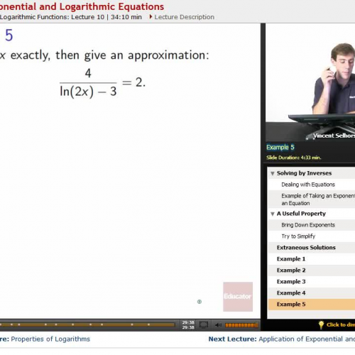 Precalculus: Solving Exponential and Logarith