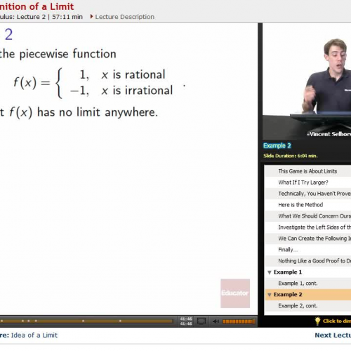 Precalculus: Formal Definition of a Limit | E