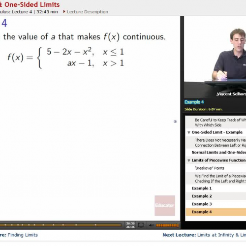 Precalculus: Continuity &amp; One-Sided Limit