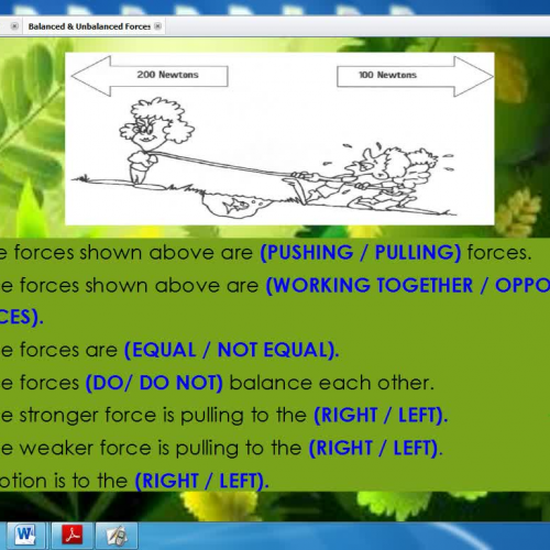 Balanced Unbalanced Forces Video