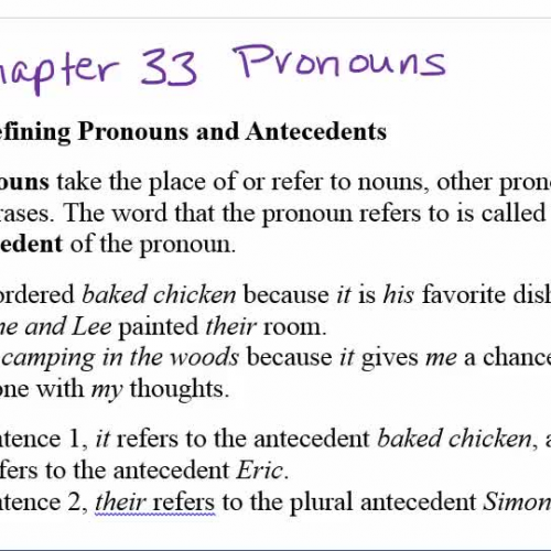Pronouns Video Lecture