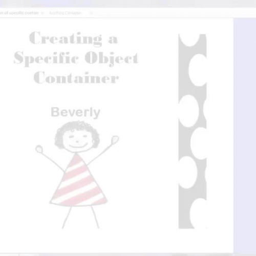 Creating Specific Object Containers 