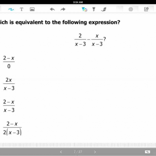 Subtracting fractions HSPE, SAT