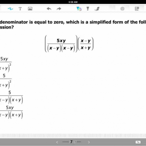 Simplifying rational expressions HSPE, SAT, A