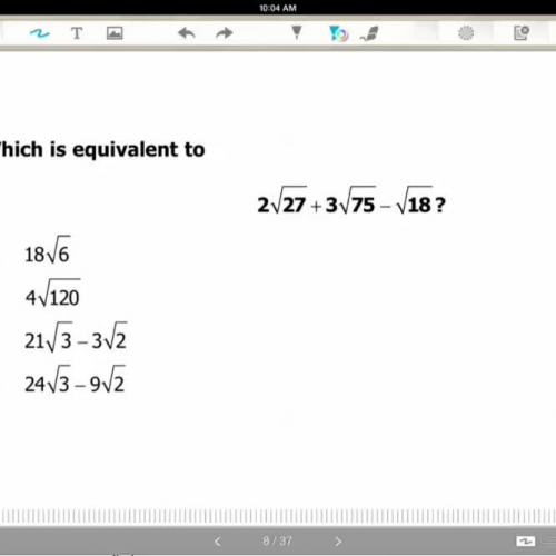 Radical expression HSPE, SAT, ACT