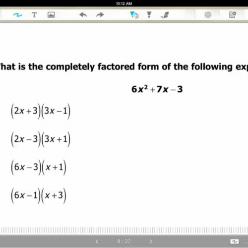 Factoring trinomials HSPE SAT ACT