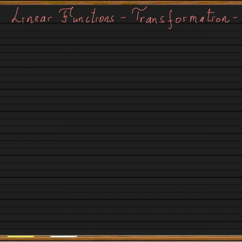 Linear Functions Lesson 8 Transformation