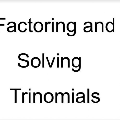Factoring Trinomials
