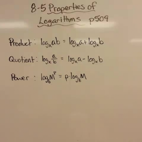 HLWW Algebra 2: lesson 8-5