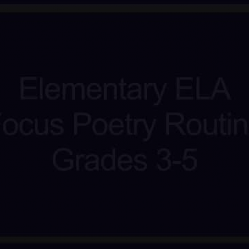 ELA Poetry