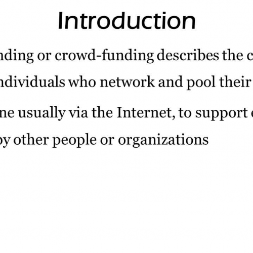 What is Crowd Funding