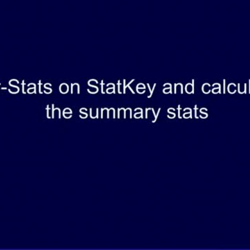 1-Var Stats using StatKey  - by Andy Pethan, 