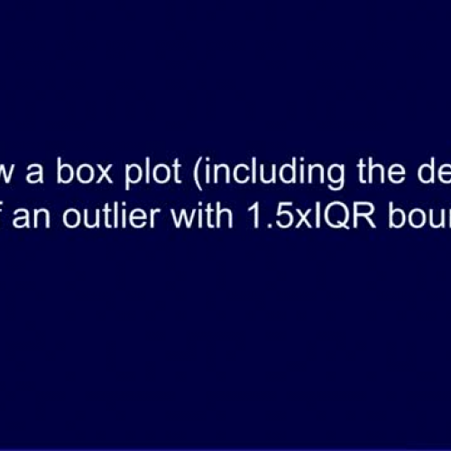 Quantitative distributions Box plots and outl