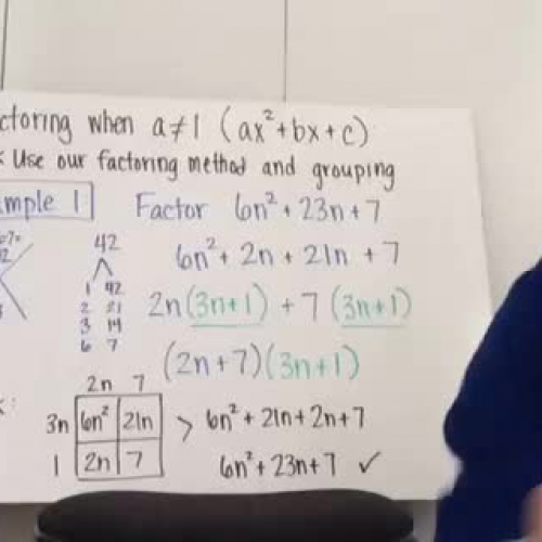 Factoring Trinomials (a not equal to 1)