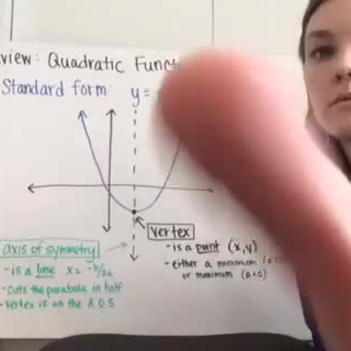 Review of Quadratic Functions
