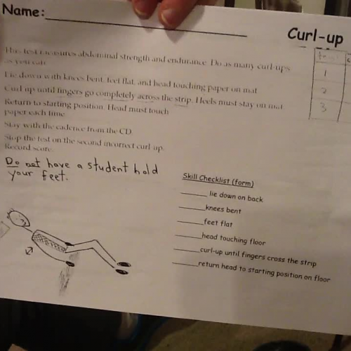 curl-ups ftiness test