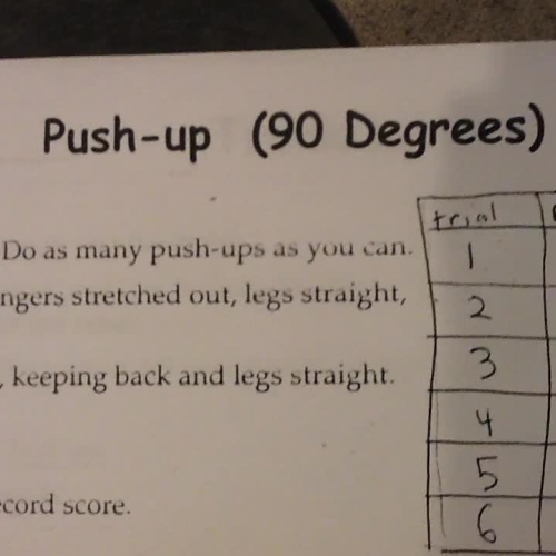  push-ups fitness test