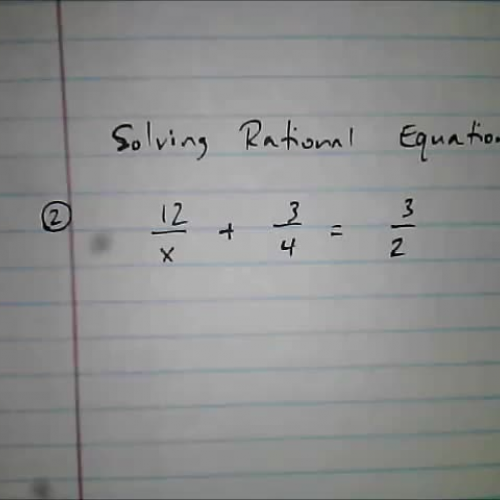 Solving Rational Equations HW#2