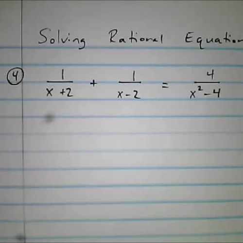 Solving Rational Equations HW#4