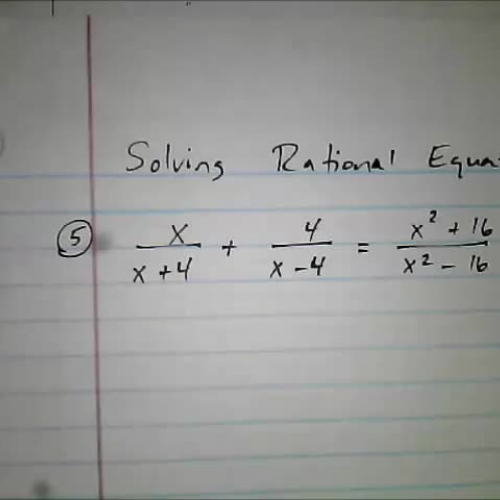Solving Rational Equations HW#5