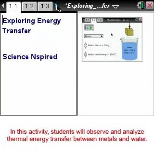 Exploring Energy Transfer [Science Nspired Pr
