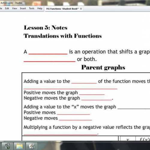 Lesson 5 - Translations with Functions