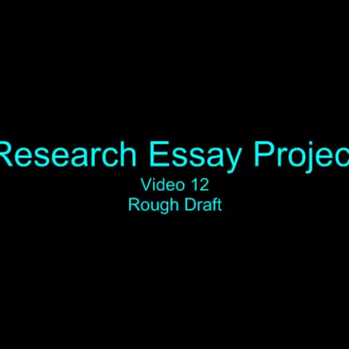 Research Essay Project 12 - Rough Draft