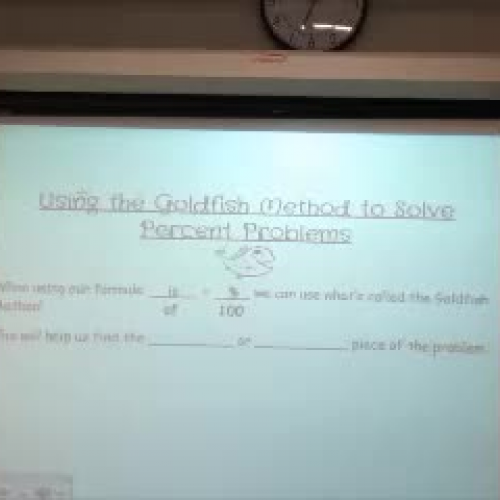 Solving Percent Problems using the Goldfish M