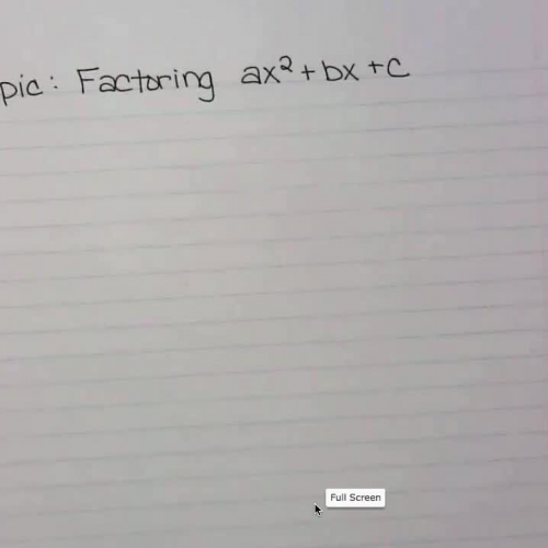 Factoring ax^2+bx+c