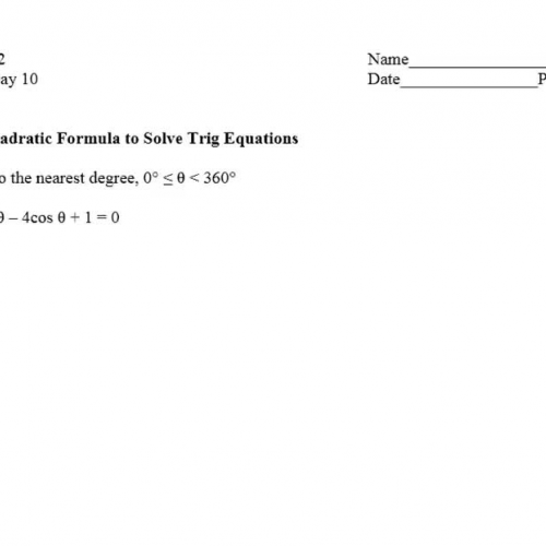 CH 12 &amp; 13 Day 10