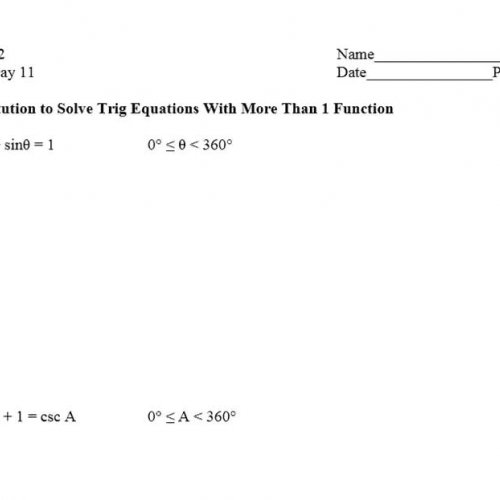Ch 12 &amp; 13 Day 11