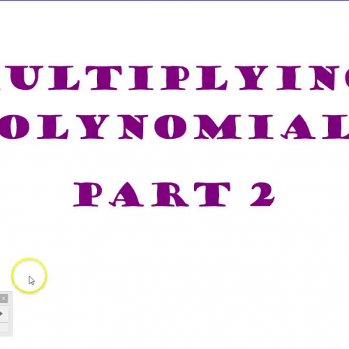 Multiplying Polynomials part 2 FOIL