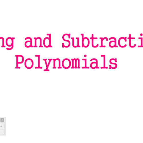 adding and subtracting polynomials