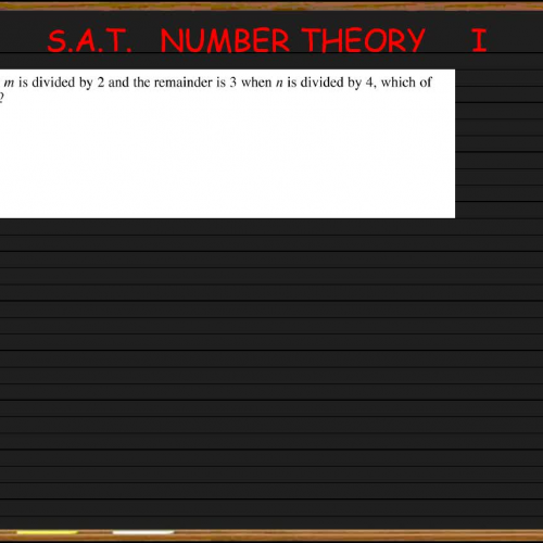 SAT Practice 02 Number Theory Part I
