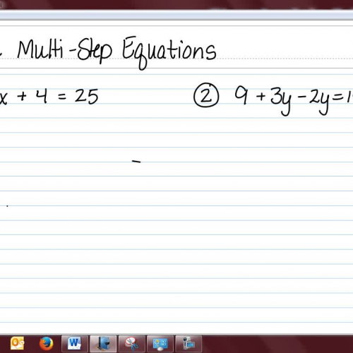 Lesson 7-2 Multi Step Equations